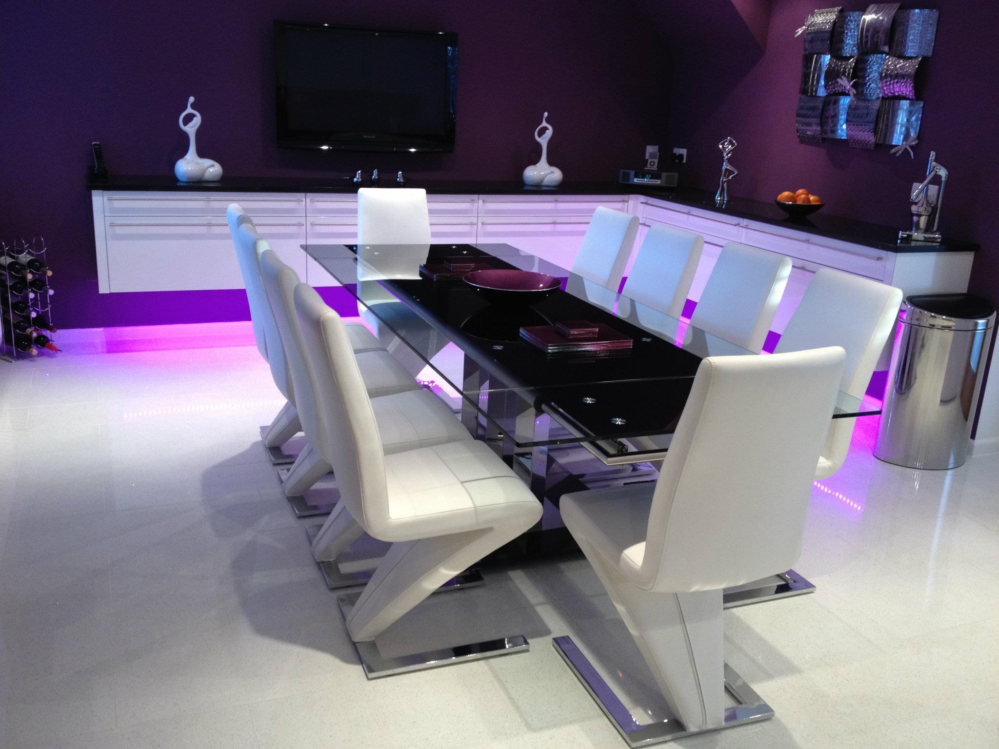 Cambia in high gloss, with feature lighting — a Rational kitchen by Kitchensmiths (photograph 4 of 4)