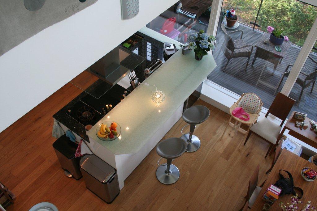 Atmos in glass, with Emerald Pearl — a Rational kitchen by Kitchensmiths, with granite worktops (photograph 1 of 8)