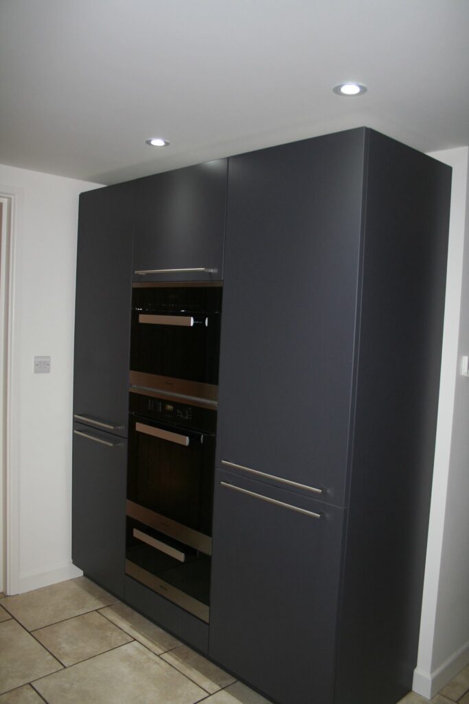 LANO in Natural and Blue, in Tilbrook — a Rational kitchen by Kitchensmiths, with silestone Negro Anubis worktops (photograph 1 of 3)