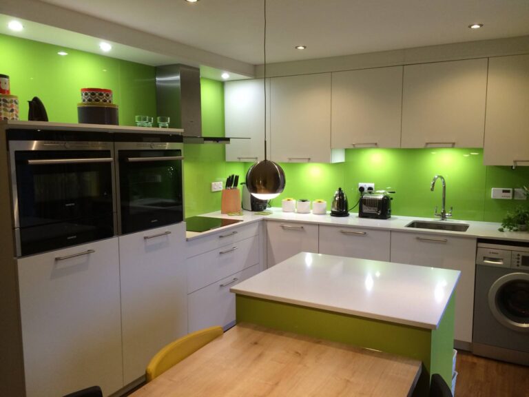 LANO in polar white, with apple green glass