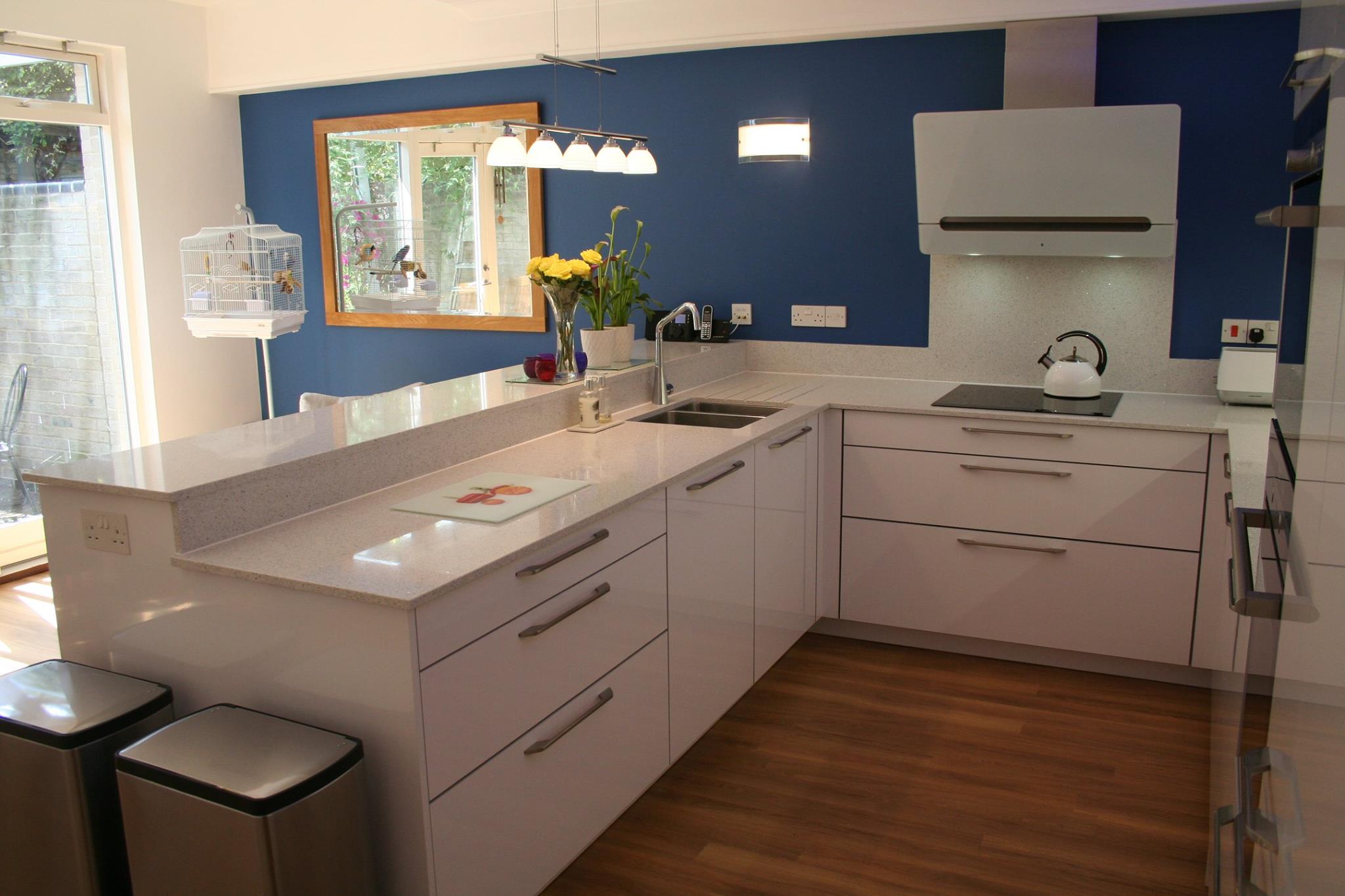 LANO in arctic white, with Blanco Stellar — a Rational kitchen by Kitchensmiths, with silestone Blanco Stellar worktops (photograph 1 of 3)