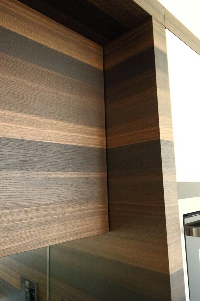 High gloss Solo and smoked oak, in Bedford — a Rational kitchen by Kitchensmiths, with silestone Lyra worktops (photograph 3 of 5)