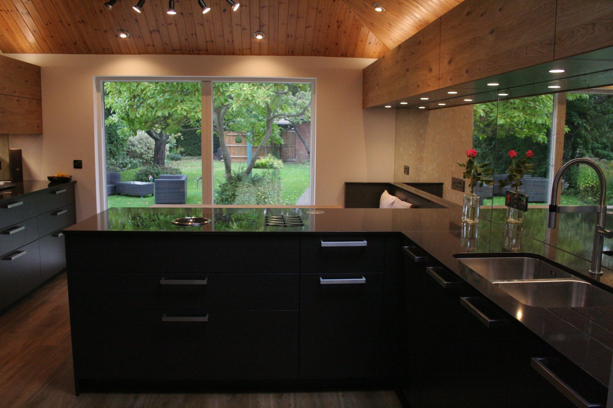 Lava, with knotty oak — a BAX kitchen by Kitchensmiths (photograph 2 of 6)