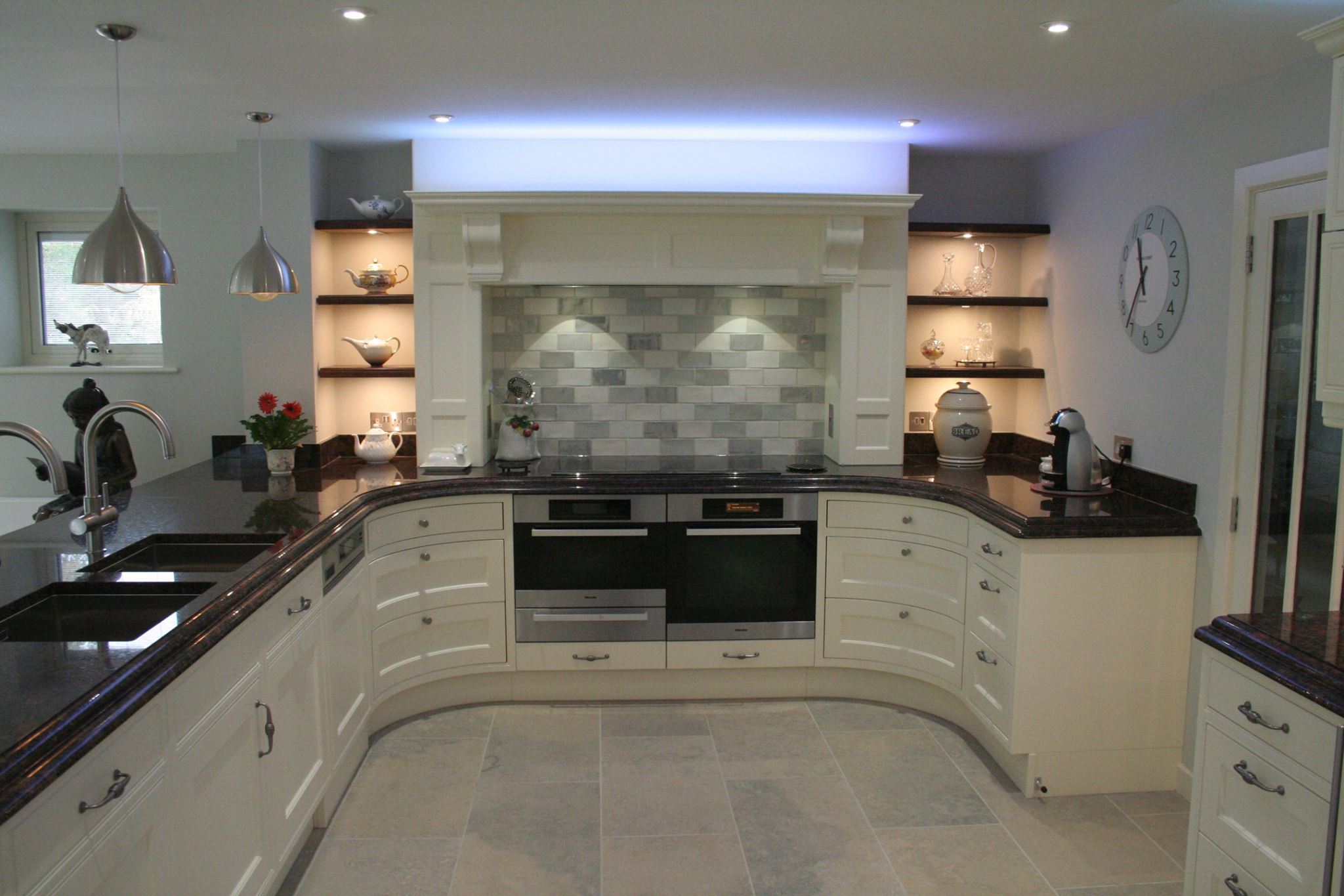 Penshurst painted in Ivory — a Stoneham kitchen by Kitchensmiths, with granite worktops (photograph 2 of 6)