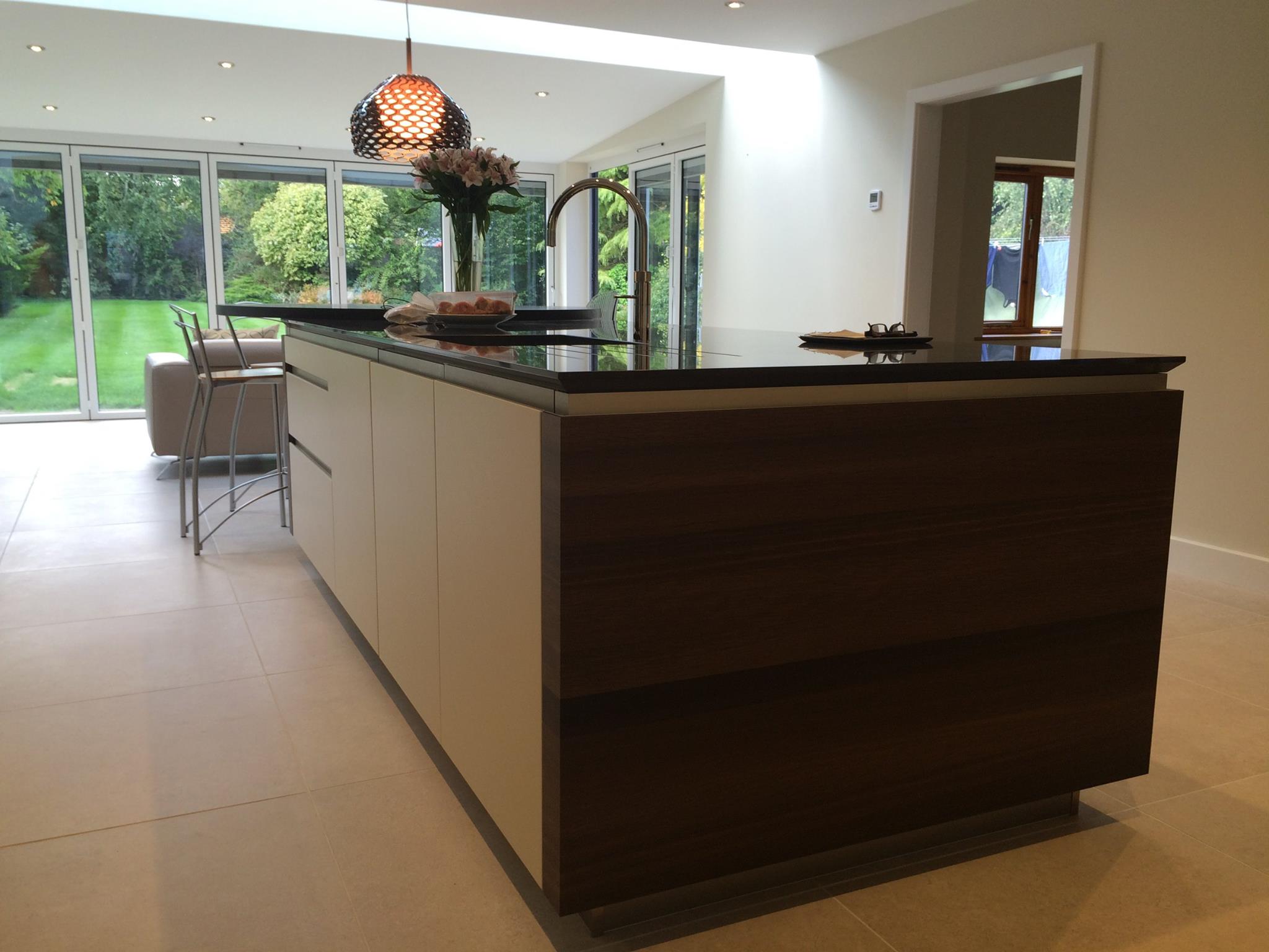 Atmos nature matt, with smoked oak — a Rational kitchen by Kitchensmiths, with silestone Dinux worktops (photograph 2 of 3)