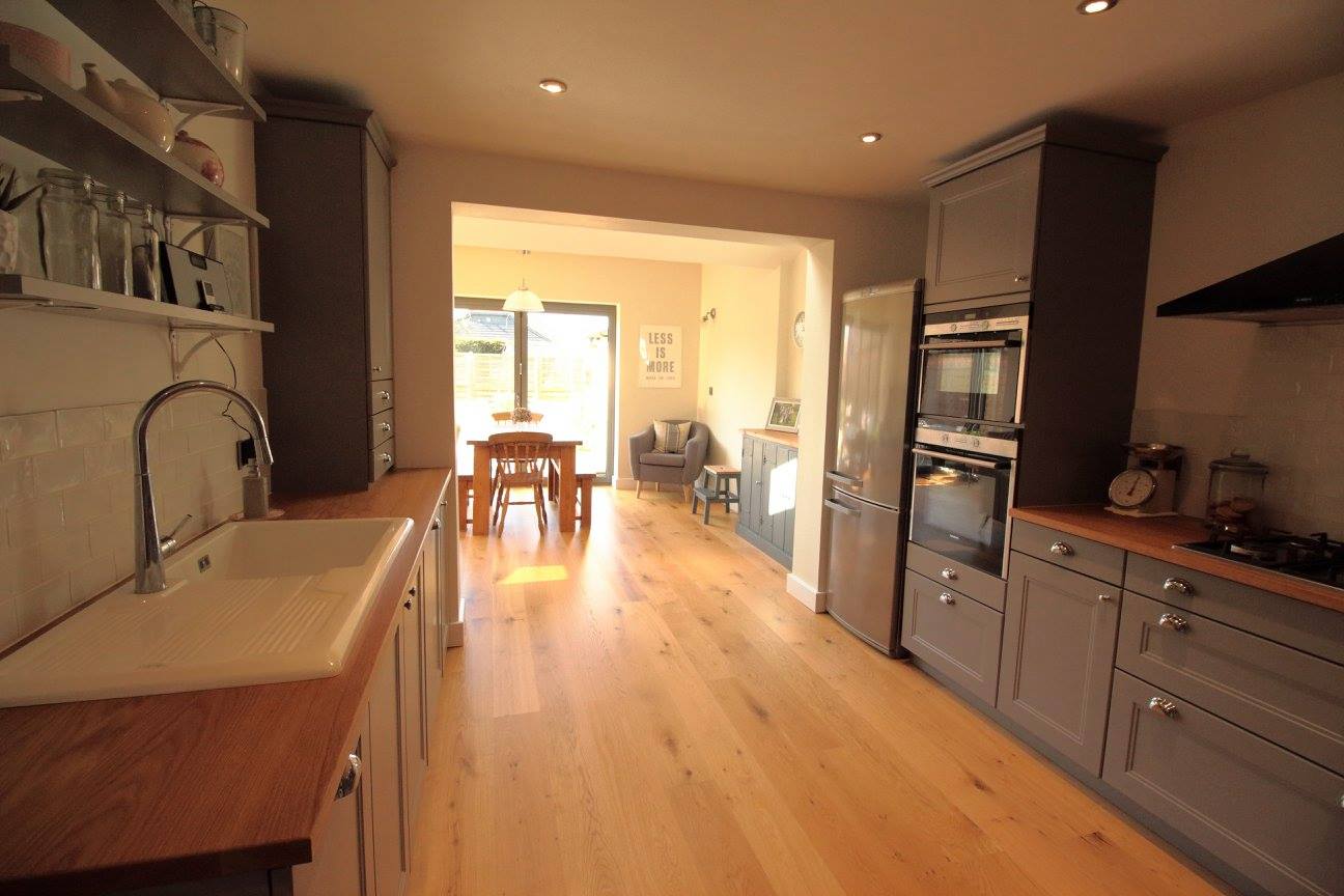 Solid oak worktop — a kitchen by Kitchensmiths, with solid oak worktops (photograph 3 of 5)