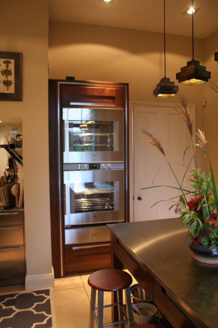 A dresser and an island