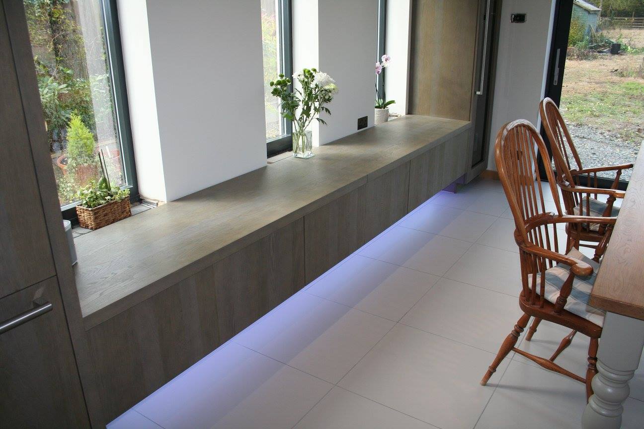 High gloss white with terra oak — a Rational kitchen by Kitchensmiths (photograph 8 of 8)