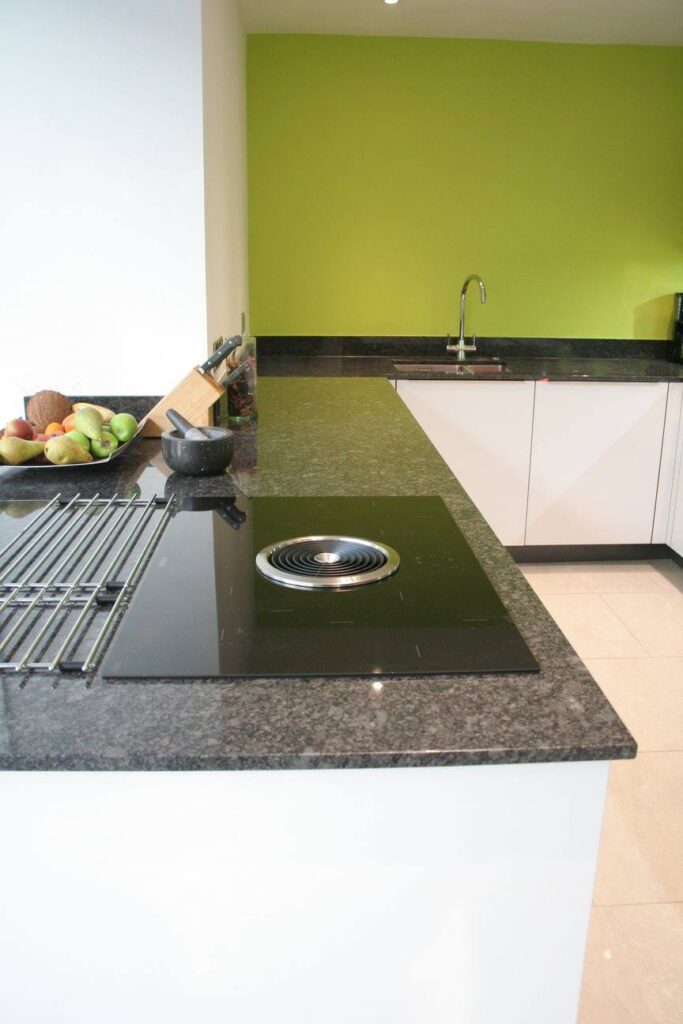 Consoft, in steel grey granite — a BAX kitchen by Kitchensmiths, with granite worktops (photograph 5 of 7)