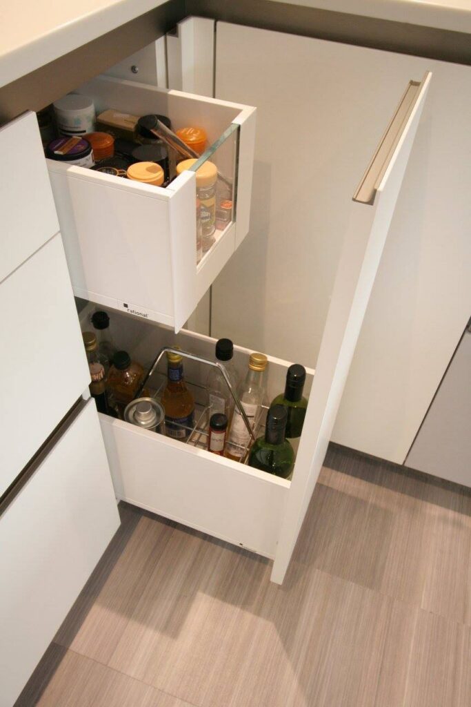TIO in Polar White — a Rational kitchen by Kitchensmiths, with corian worktops (photograph 5 of 8)