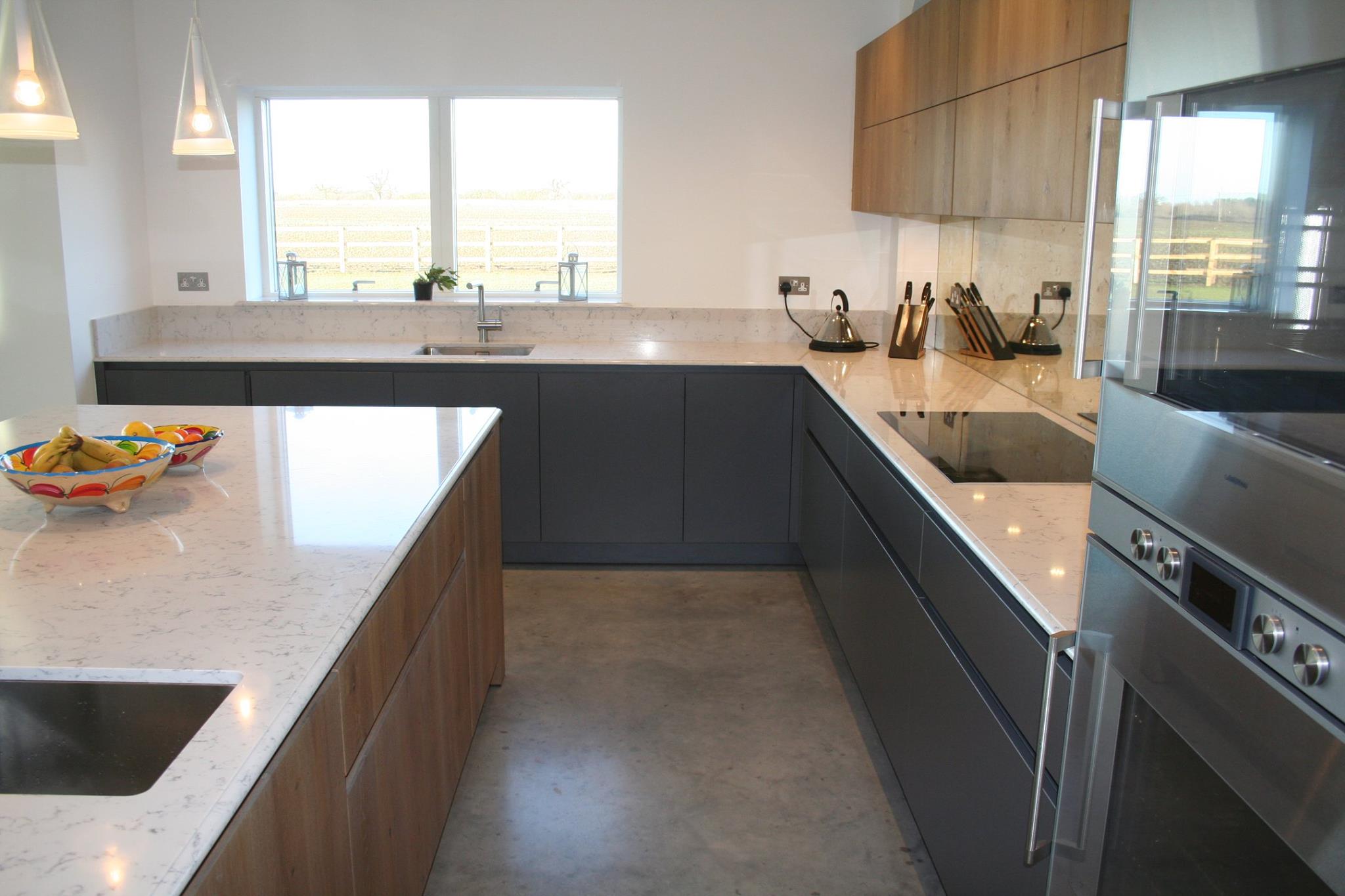 Ocean Grey Oak and anthracite — a BAX kitchen by Kitchensmiths, with silestone worktops (photograph 1 of 5)