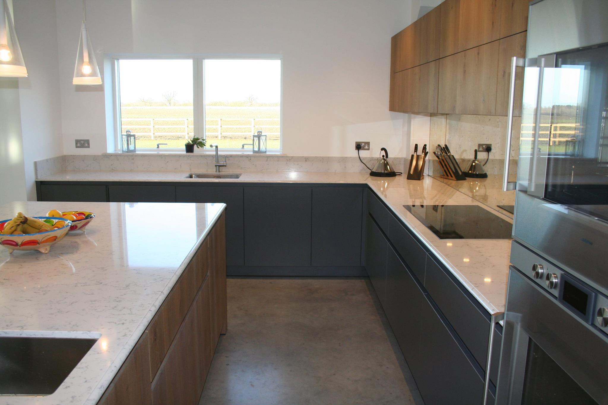Ocean Grey Oak and anthracite — a BAX kitchen by Kitchensmiths, with silestone worktops (photograph 4 of 5)