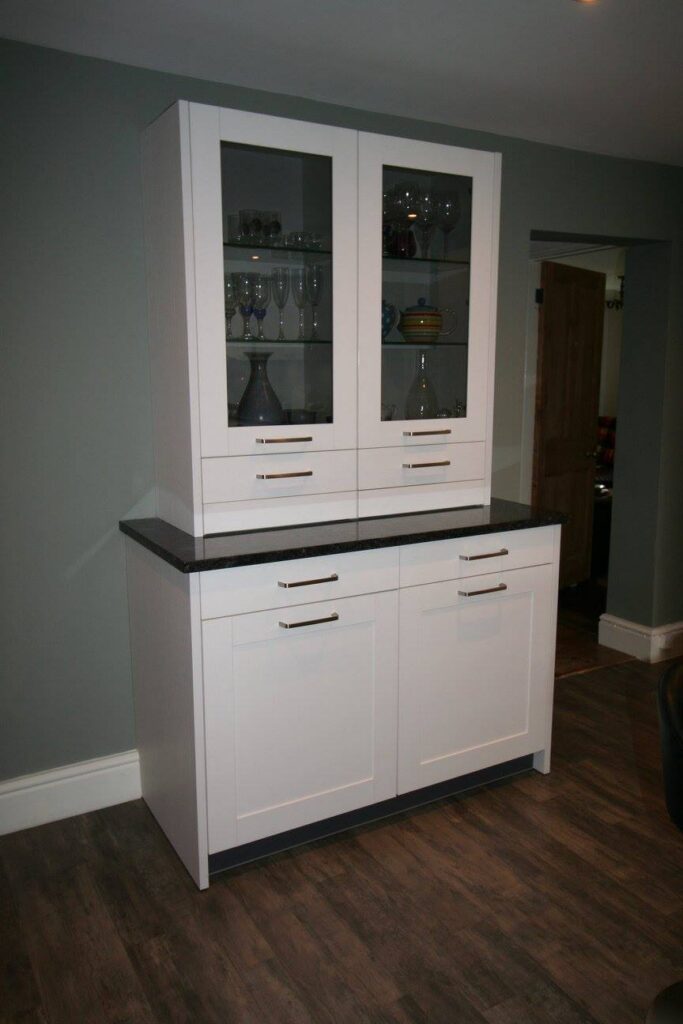 White shaker, steel grey granite — a Störmer kitchen by Kitchensmiths (photograph 6 of 7)