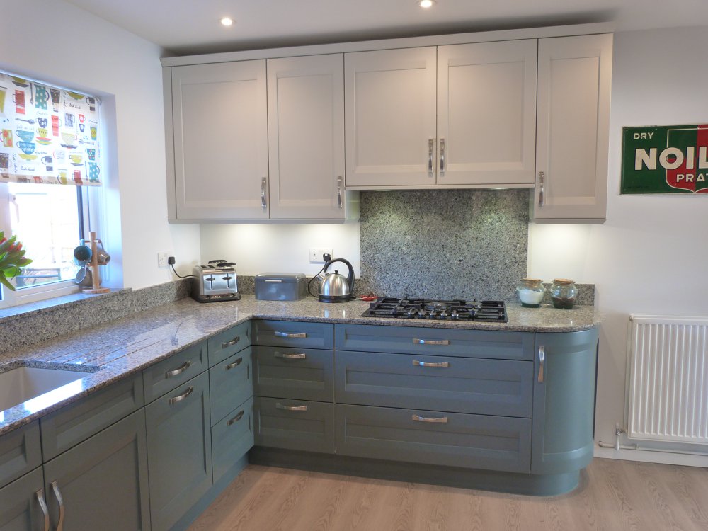 Strata in Thunder Grey and Dove Grey — a Stoneham kitchen by Kitchensmiths (photograph 1 of 4)