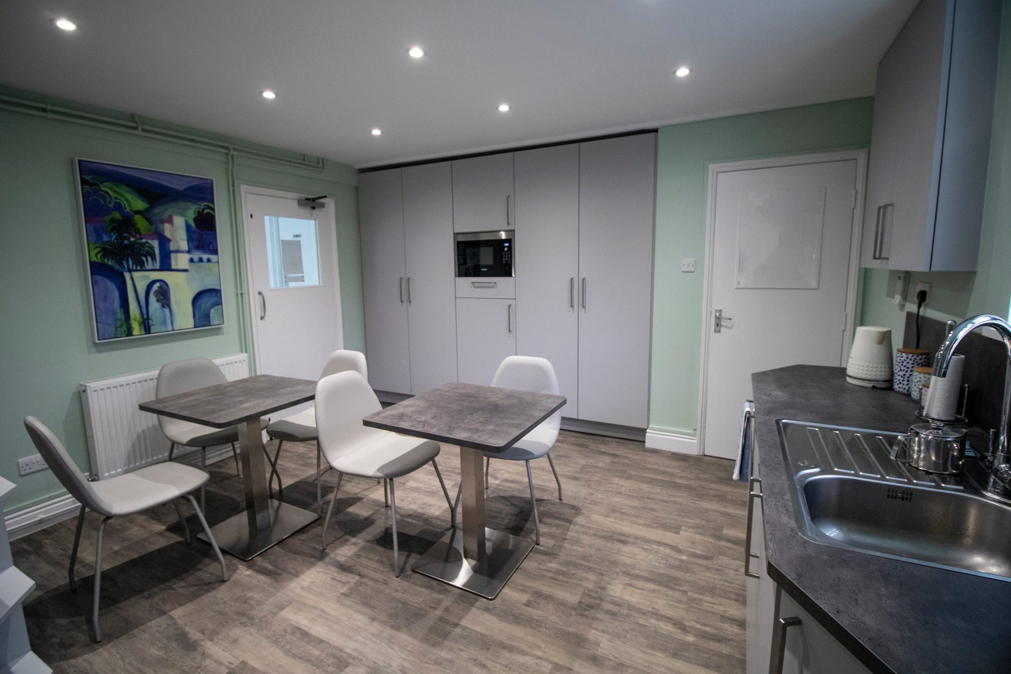 A kitchen and rest room for a Cambridge company — a BAX kitchen by Kitchensmiths (photograph 2 of 2)