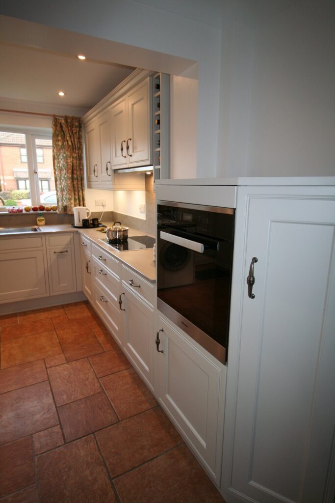 Penshurst in Dove Grey, under Dekton Keon — a Stoneham kitchen by Kitchensmiths, with dekton worktops (photograph 2 of 3)