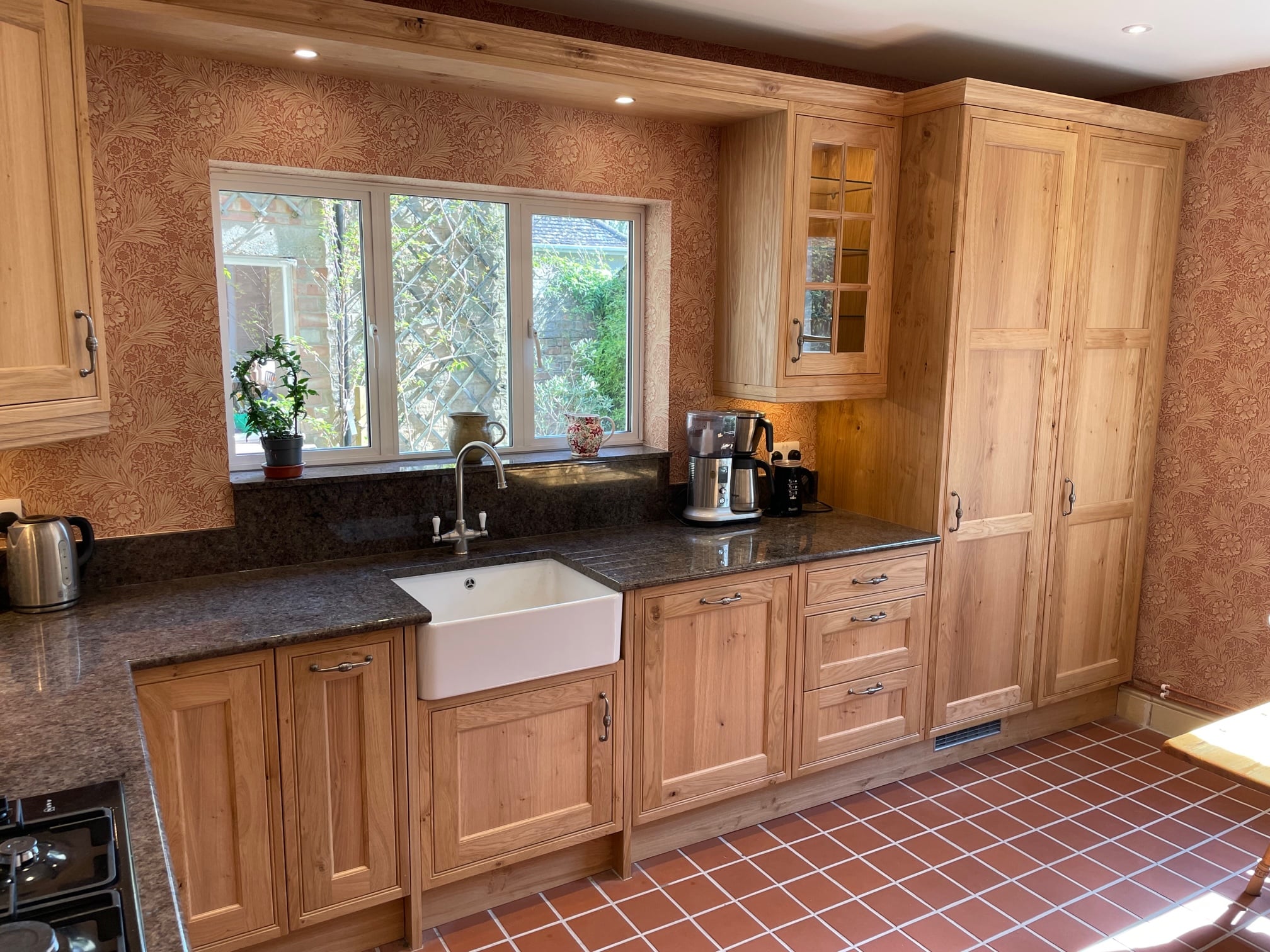 Character oak in-frame, for a period property — a Stoneham kitchen by Kitchensmiths (photograph 3 of 4)