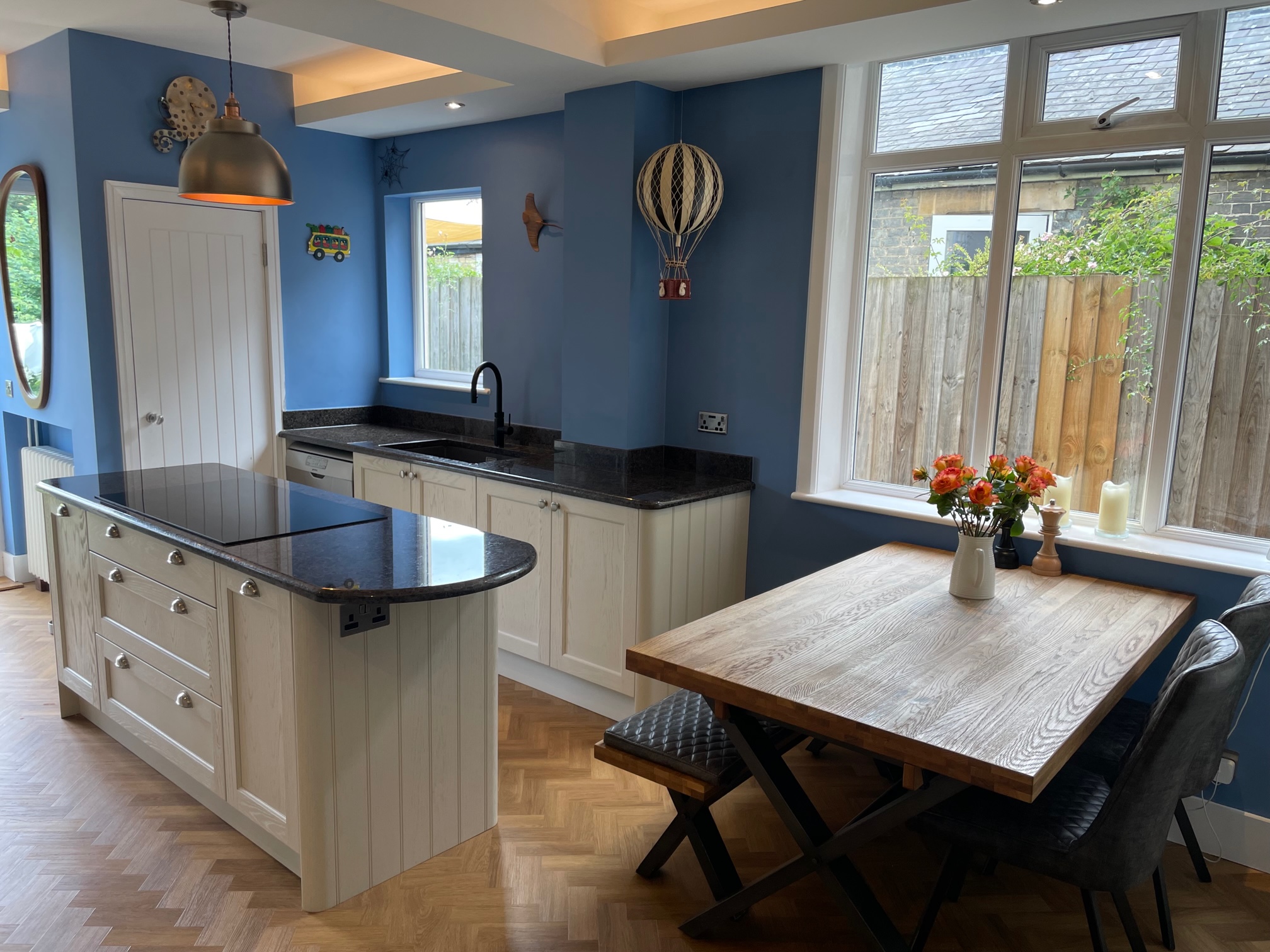 Painted oak Cudham, classic and unhurried — a Stoneham kitchen by Kitchensmiths (photograph 1 of 6)