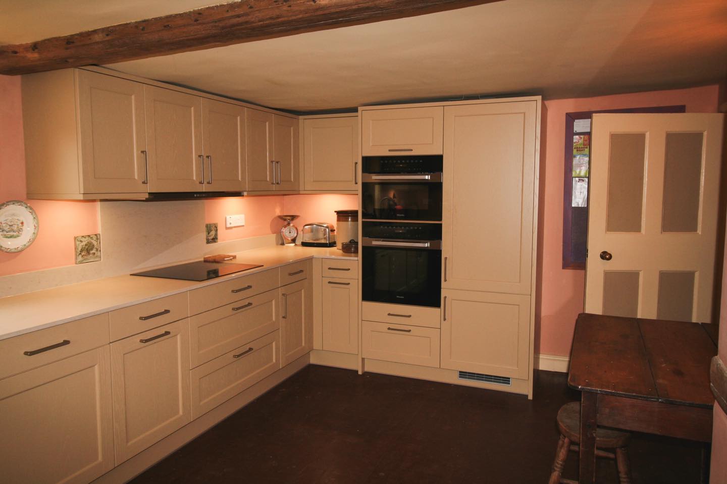 A farmhouse kitchen in the old Cheese Room — a Stoneham kitchen by Kitchensmiths, with dekton worktops (photograph 3 of 3)