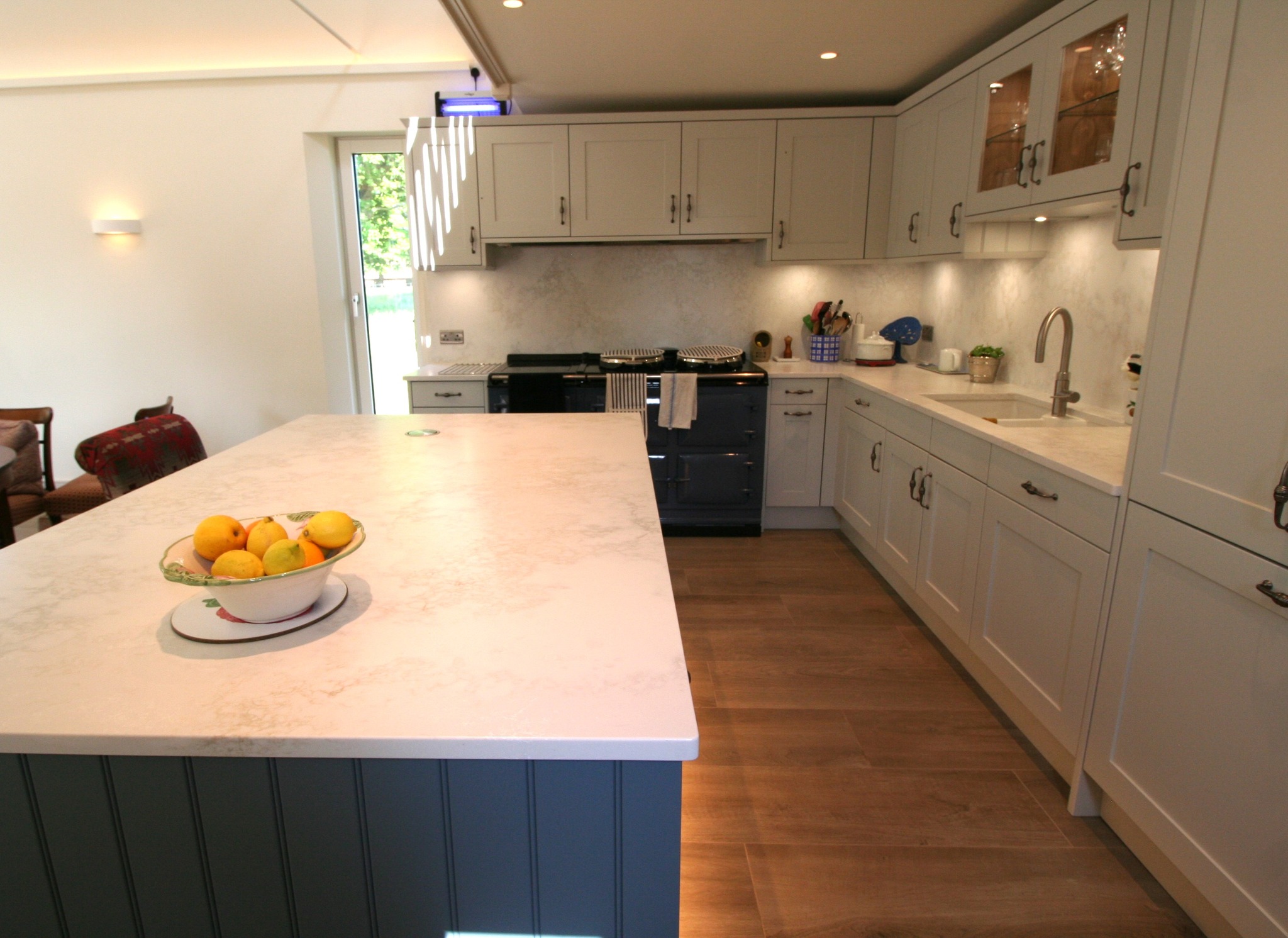 Shaker in Dove Grey, in a converted stable block — a Stoneham kitchen by Kitchensmiths (photograph 1 of 4)