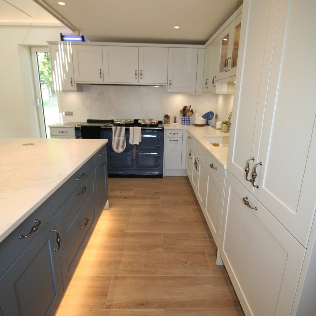 Shaker in Dove Grey, in a converted stable block — a Stoneham kitchen by Kitchensmiths (photograph 4 of 4)