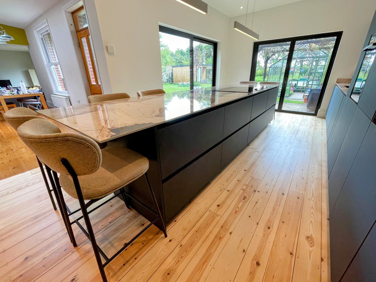 Real walnut, quietly done — a Sachsenküchen kitchen by Kitchensmiths (photograph 1 of 5)